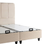 Double bed Lunda with storage space cream velvet 160x200cm - Слика 6