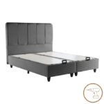 Double bed Lunda with storage space anthracite velvet 160x200cm - Слика 2