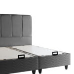Double bed Lunda with storage space anthracite velvet 160x200cm - Слика 6