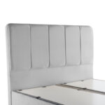 Double bed Lunda with storage space grye velvet 160x200cm - Слика 5
