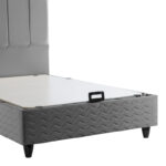 Single bed Lunda with storage space anthracite velvet 90x200cm - Image 6