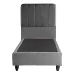 Single bed Lunda anthracite velvet 90x200cm - Image 4