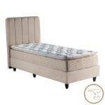 Single bed Lunda cream velvet 90x200cm - Image 2
