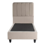 Single bed Lunda cream velvet 90x200cm - Image 4