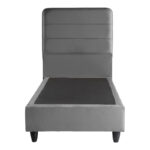 Single bed Linteda anthracite velvet 90x200cm - Image 4