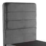 Single bed Linteda anthracite velvet 90x200cm - Image 5