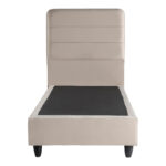 Single bed Linteda cream velvet 90x200cm - Image 4