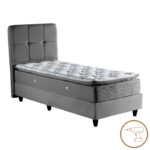 Single bed Punto anthracite velvet 90x200cm - Image 2