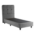 Single bed Punto anthracite velvet 90x200cm - Image 3