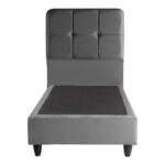 Single bed Punto anthracite velvet 90x200cm - Image 4