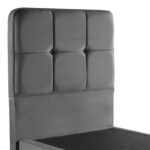 Single bed Punto anthracite velvet 90x200cm - Image 5