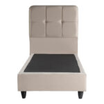 Single bed Punto cream velvet 90x200cm - Image 4