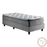 Single bed base Pakda anthracite velvet 90x200cm - Image 2