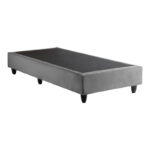Single bed base Pakda anthracite velvet 90x200cm - Image 3