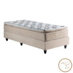 Single bed base Pakda cream velvet 90x200cm - Image 2