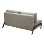 2-seater sofa - bed Fancy fabric beige-black metal legs 150x98x70cm - Слика 4