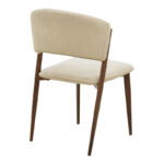 Dolez chair beige fabric-walnut metal leg 49x58.5x82cm - Слика 2