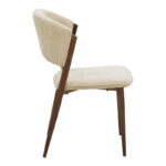 Dolez chair beige fabric-walnut metal leg 49x58.5x82cm - Слика 3