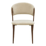 Dolez chair beige fabric-walnut metal leg 49x58.5x82cm - Слика 4