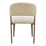 Dolez chair beige fabric-walnut metal leg 49x58.5x82cm - Слика 5