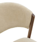 Dolez chair beige fabric-walnut metal leg 49x58.5x82cm - Слика 6