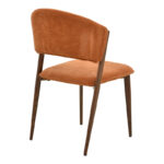 Dolez chair terracotta fabric-walnut metal leg 49x58.5x82cm - Слика 2