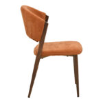 Dolez chair terracotta fabric-walnut metal leg 49x58.5x82cm - Слика 3