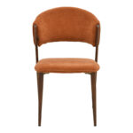 Dolez chair terracotta fabric-walnut metal leg 49x58.5x82cm - Слика 4