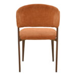 Dolez chair terracotta fabric-walnut metal leg 49x58.5x82cm - Слика 5
