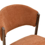 Dolez chair terracotta fabric-walnut metal leg 49x58.5x82cm - Слика 6