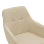Zerfia chair beige fabric-black metal leg 43x59.5x85cm - Слика 6