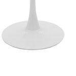 Balou table sintered stone in white marble look-white metal base D120x73cm - Image 2