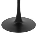 Balou table sintered stone in black marble look-black metal base D120x73cm - Image 4
