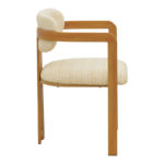 Armchair Berdona black and beige fabric-natural color metal leg 57x47x78cm - Image 3