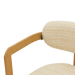 Armchair Berdona black and beige fabric-natural color metal leg 57x47x78cm - Image 6