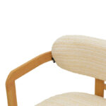 2-seater Berdona black and beige fabric-natural color metal leg 120x47x78cm - Image 6
