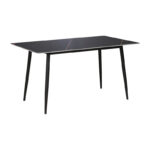 Gustas table black marble sintered stone-black metal 120x80x76cm - Image 2