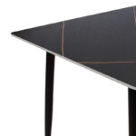 Gustas table black marble sintered stone-black metal 140x80x76cm - Image 5