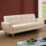 3 seater sofa Decency fabric beige 203x75x86 cm - Слика 2
