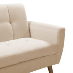 3 seater sofa Decency fabric beige 203x75x86 cm - Слика 4