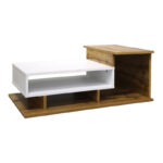 Coffee table Nuvele sonoma-white color 90x50x35cm - Image 2