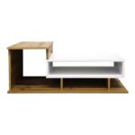 Coffee table Nuvele sonoma-white color 90x50x35cm - Image 3