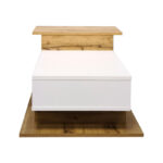 Coffee table Nuvele sonoma-white color 90x50x35cm - Image 5