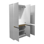 Three-door wardrobe Merzia sonoma-white 120x46.5x183cm - Image 2