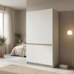 Three-door wardrobe Merzia sonoma-white 120x46.5x183cm