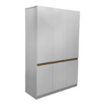 Three-door wardrobe Merzia sonoma-white 120x46.5x183cm - Image 3