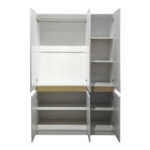 Three-door wardrobe Merzia sonoma-white 120x46.5x183cm - Image 4