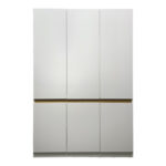Three-door wardrobe Merzia sonoma-white 120x46.5x183cm - Image 5