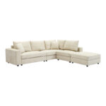 Multi-modal sofa Navaro beige fabric 281x256x85cm - Слика 2