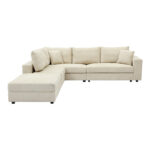Multi-modal sofa Navaro beige fabric 281x256x85cm - Слика 6